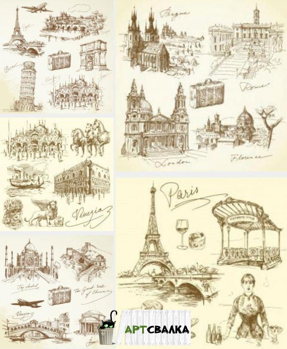 Рисованные города в векторе | Cartoon city in vector
